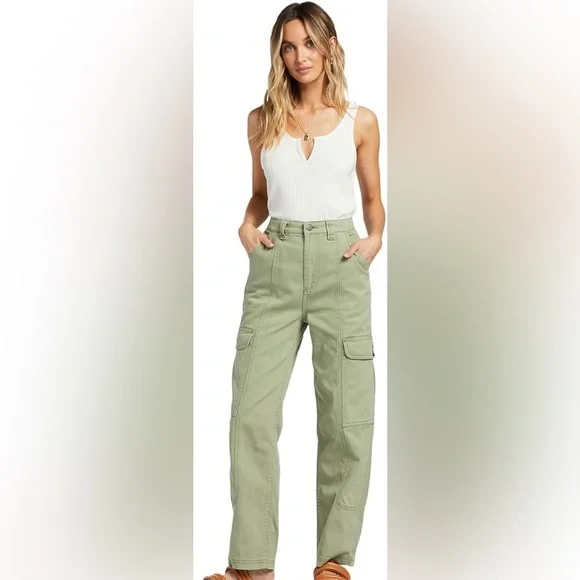 NWOT BILLABONG wall to wall denim cargo pants size 29 - Picture 1 of 6